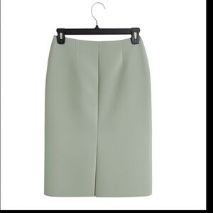 Talbots Mint Green Silk-Blend Pencil Skirt | Size 2P | Classic & Elegant